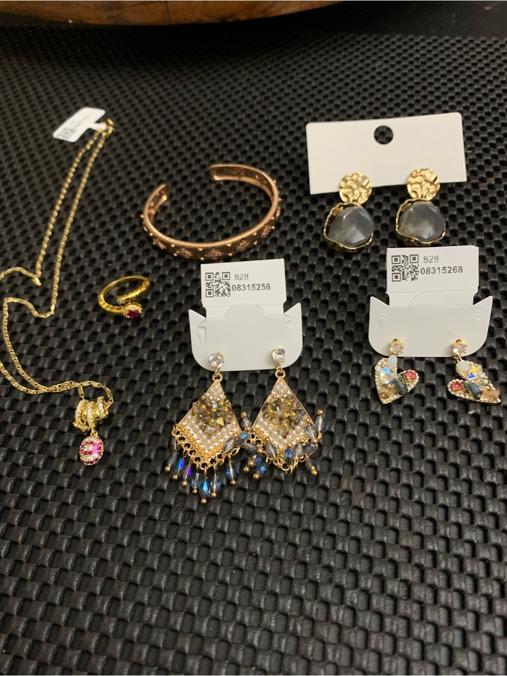 Gold-Tone Blue & Pink Accent Jewelry BUNDLE! ALL NEW!